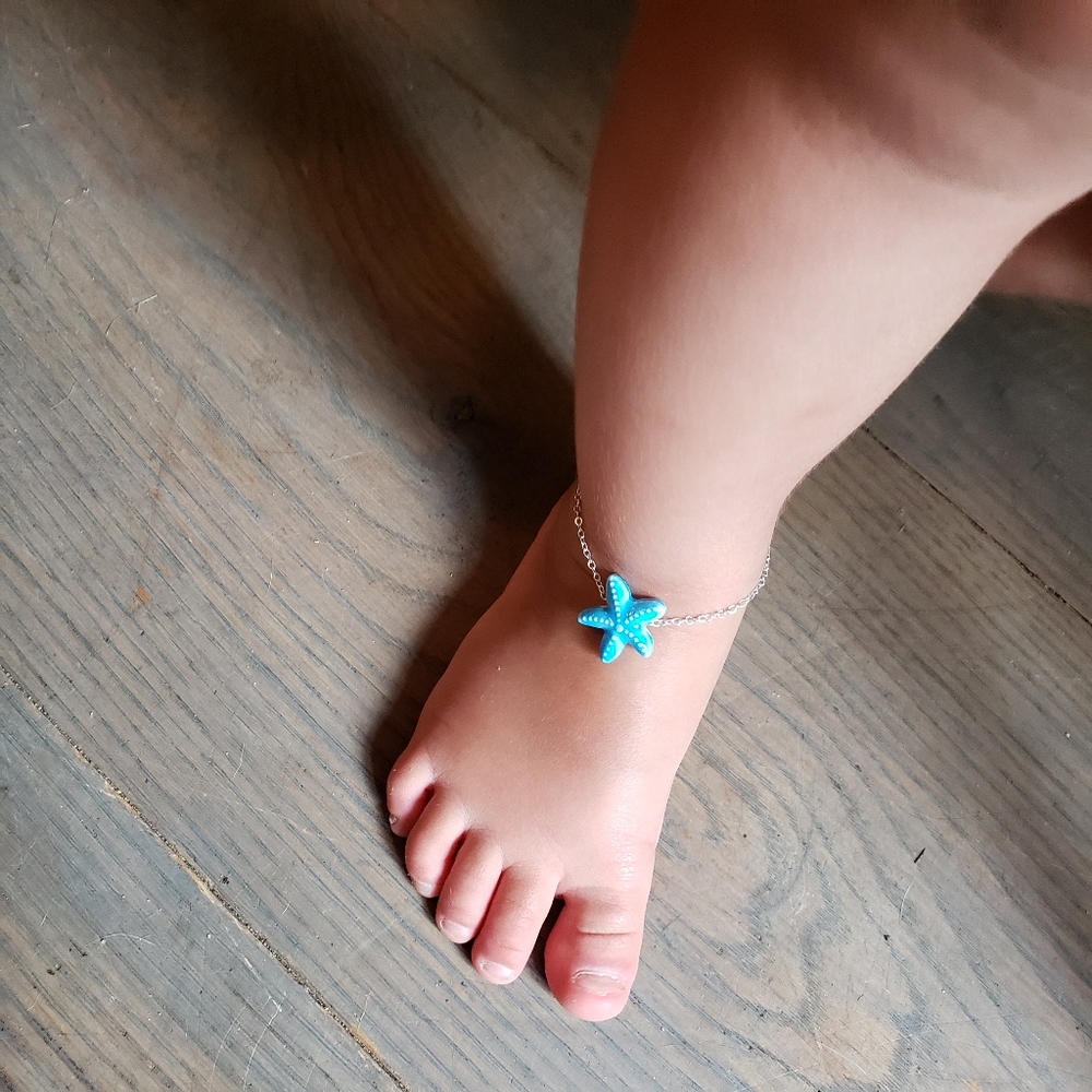 Handmade ⭐🐟 Starfish Silver Bracelet